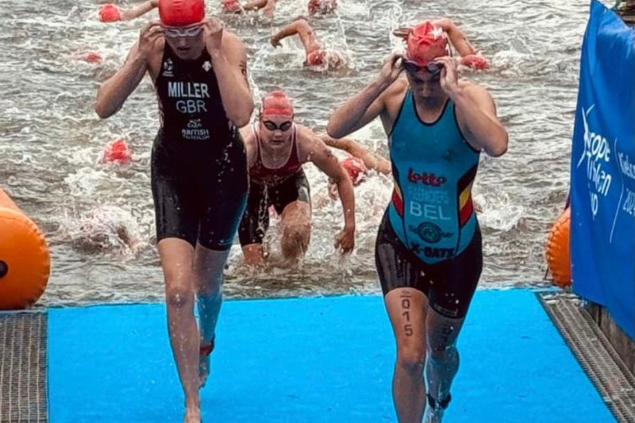 Elite athletes Mr Lund, Ms Miller and Mr Perham compete in international Triathlon competitions